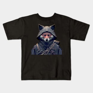 Japanese Ninja Fox Kids T-Shirt